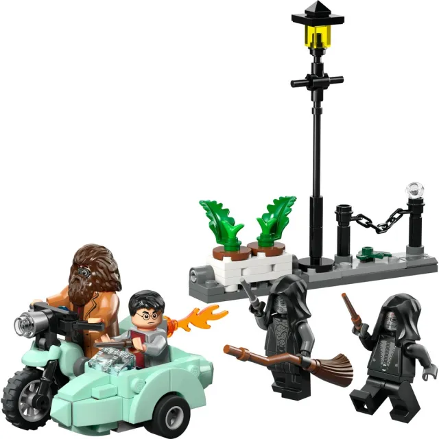 【LEGO 樂高】哈利波特系列 76459 海格與哈利的水蠟樹街大脫逃(Harry Potter 海格摩托車 積木 兒童玩具)