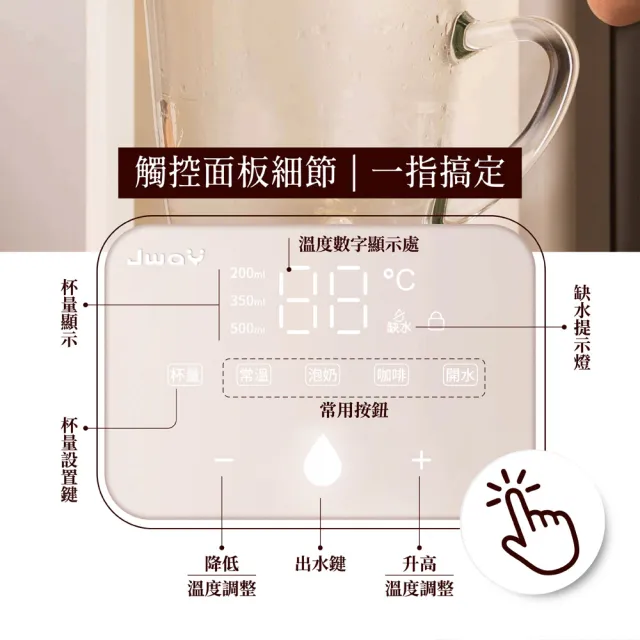 【JWAY】淨好飲｜瞬熱式濾淨3L飲水機 JY-WD511(即熱式飲水機 開飲機 熱水壺 快煮壺 煮水 父親節禮物)