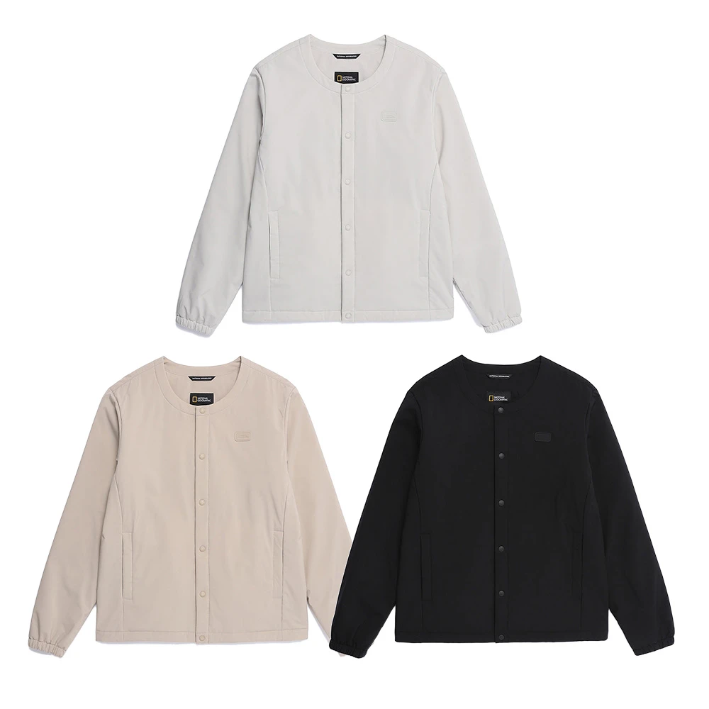 國家地理外套 國家地理服飾官方旗艦男女同款 RHEA 輕量無領 鋪棉外套,3色可選)