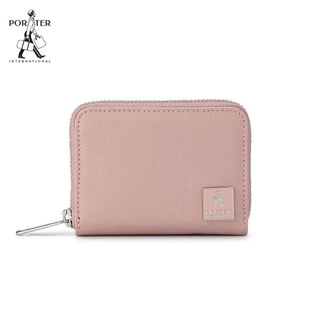 【PORTER INTERNATIONAL】復古品味MORI零錢包(霧粉)
