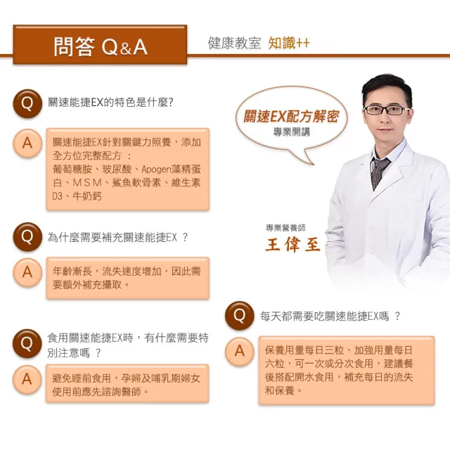 【遠東生技】關速能捷EX 葡萄糖胺+玻尿酸+藻精蛋白升級版(90粒/瓶)