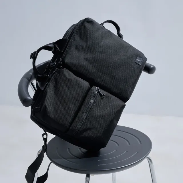 【PORTER INTERNATIONAL】高效有序NOMAD雙層三用公事包(黑)