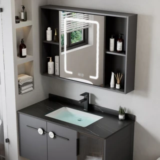 【XYG】浴室櫃組合衛生間陶瓷洗手盆70*48cm小戶型洗臉盆壹體洗漱台(水槽/洗手盆配智慧鏡櫃)