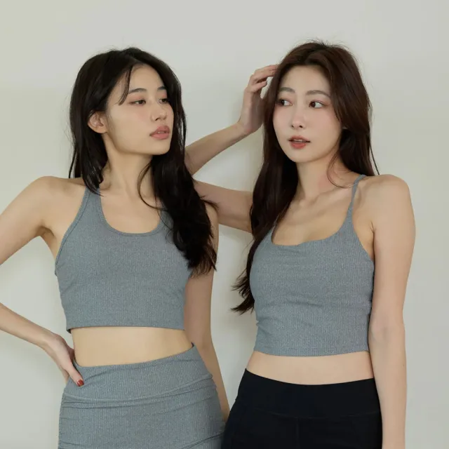 【SeasonsBikini】煙灰色基礎短版寬肩帶運動內衣-B1031
