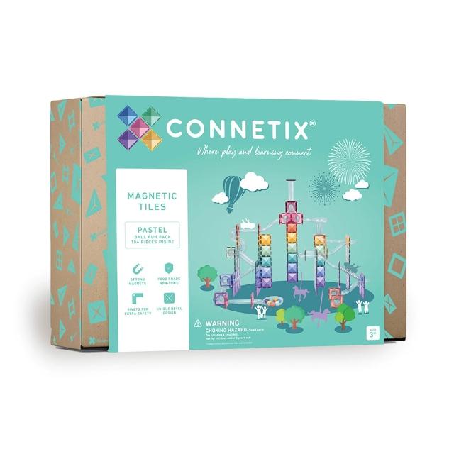 【澳洲Connetix】粉彩磁力積木-滾球軌道組106pc(磁力積木)