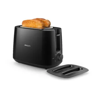 【Philips 飛利浦】電子式智慧型烤麵包機/黑(HD2582/92)