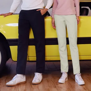 【pierre cardin 皮爾卡登】網路獨家 男女款 保暖加絨防潑水綁繩彈力褲(多色任選)