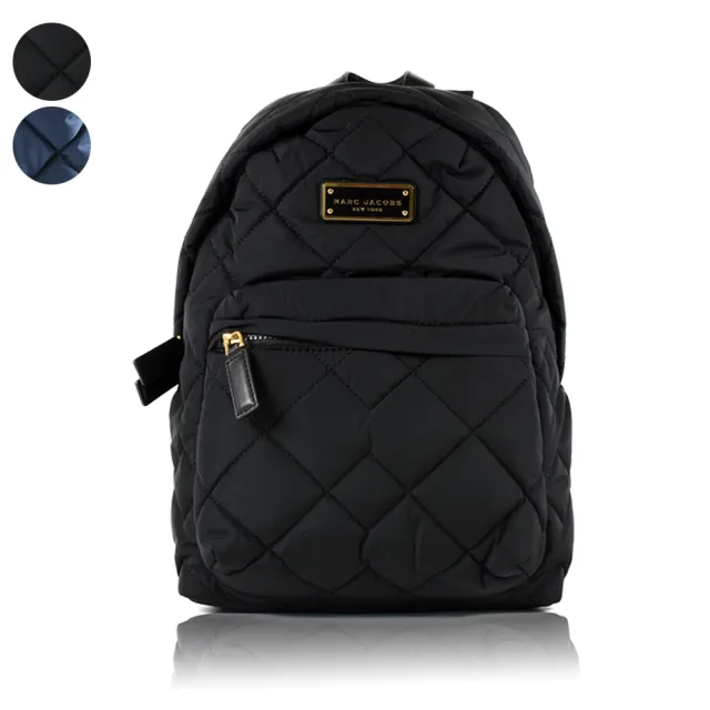【MARC JACOBS】鐵牌LOGO菱格縫線拉鍊後背包(新款任選)