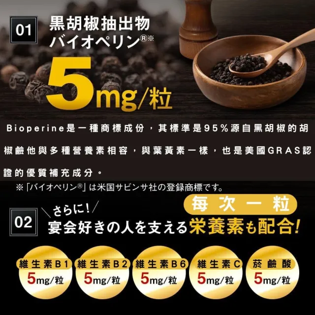 【日本PILLBOX】乾杯!薑黃GOLD金色強化版 六入組(5粒/組)