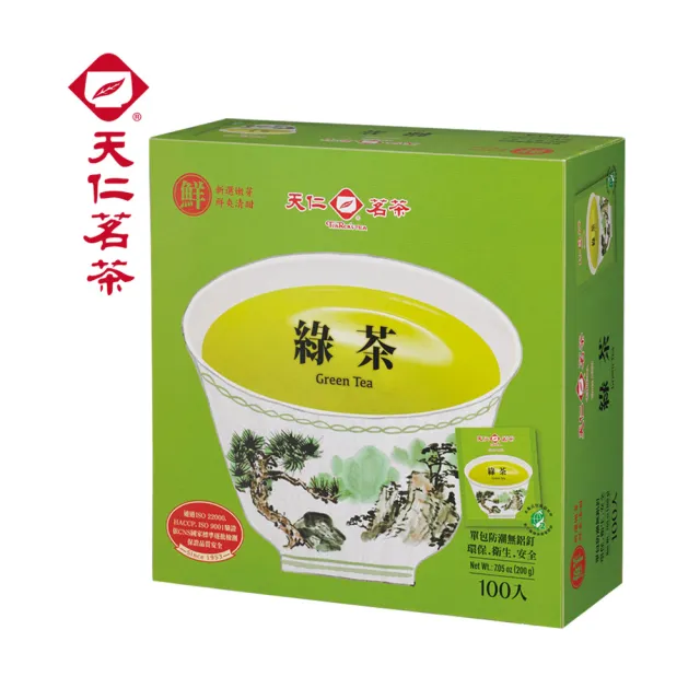 【天仁茗茶】防潮包2gx100入(綠茶/茉香綠茶/茉莉花茶/菊花普洱茶/高山烏龍茶/阿薩姆紅茶)