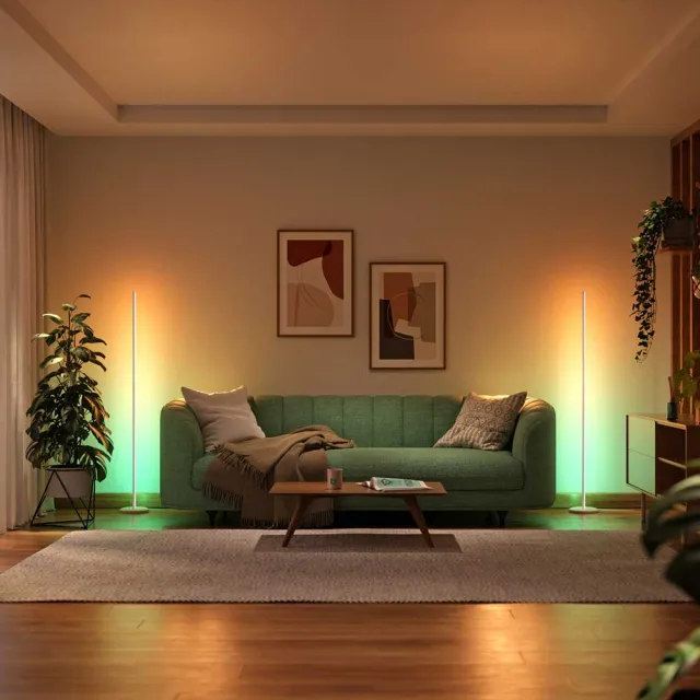【nanoleaf】Floor Lamp 智能煥彩氛圍落地燈-雪花白(RGB LED 觸控 音樂 氣氛燈 LED燈 像素燈)