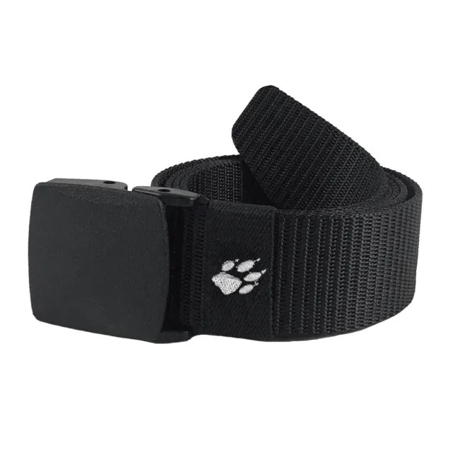 【Jack wolfskin 飛狼】塑鋼扣狼爪刺繡尼龍腰帶(黑 / 綠 / 藍 / 卡其 / 咖啡)