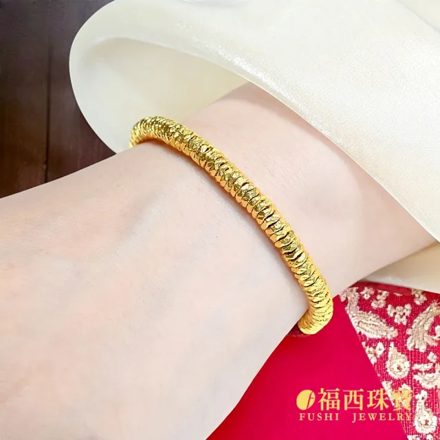 【福西珠寶】黃金手鍊 整圈盤纏黃金紅繩 編繩手鍊(金重：0.48錢正負0.03錢)