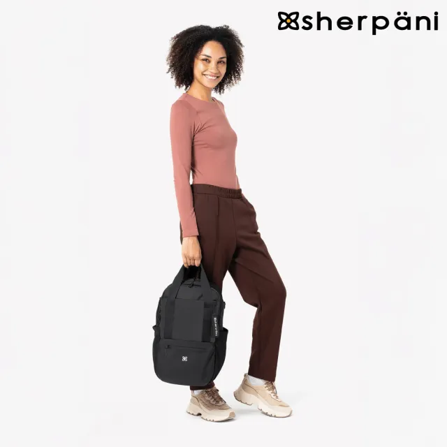 【Sherpani】雙11 RFID 防潑水多功能後背包 25II Camden 18L｜黑色/Raven(RFID 屏蔽 拉鍊固定鎖 