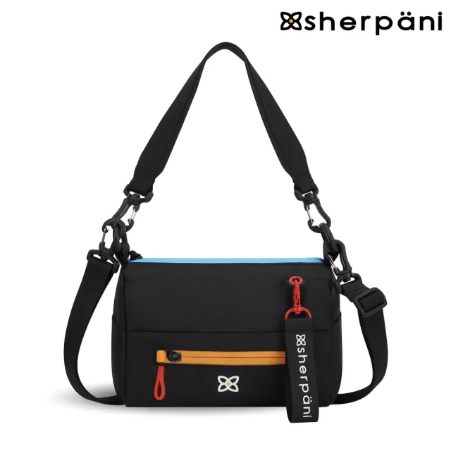 【Sherpani】雙11 RFID 防潑水多功能斜背包 25II Skye 4L｜黑彩色/Chromatic(RFID 屏蔽 拉鍊固定