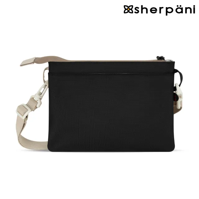 【Sherpani】雙11 RFID 防潑水多功能斜背包 25II Zoom 1L｜卡其/Con Leche(RFID 屏蔽 拉鍊固定鎖