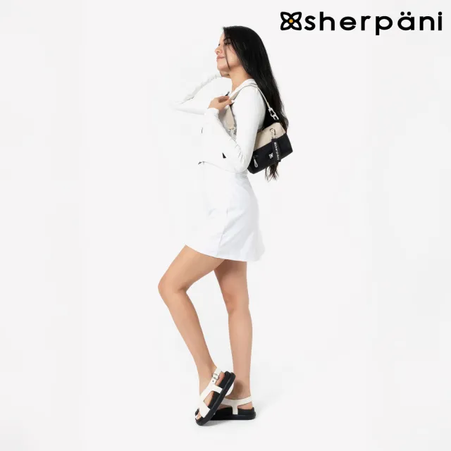【Sherpani】雙11 RFID 防潑水多功能斜背包 25II Skye 4L｜卡其/Con Leche(RFID 屏蔽 拉鍊固定鎖