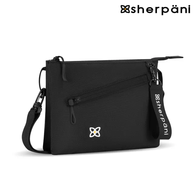 【Sherpani】RFID 防潑水多功能斜背包 25II Zoom 1L|黑色/Raven(RFID 屏蔽 拉鍊固定鎖 撥
