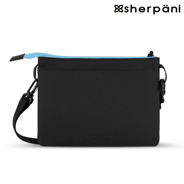 【Sherpani】雙11 RFID 防潑水多功能斜背包 25II Zoom 1L｜黑彩色/Chromatic(RFID 屏蔽 拉鍊固定