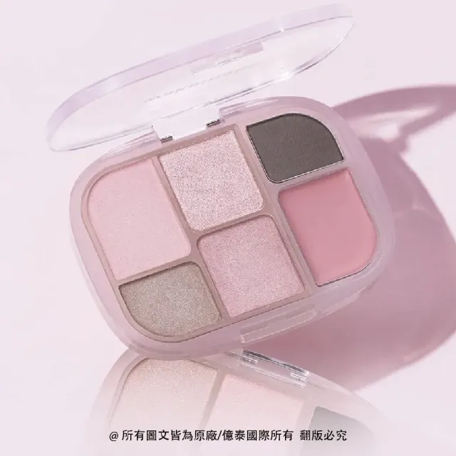 【WAKEMAKE】唯可魅 官方直營 玩美妝容6色多功能彩妝盤(極細柔觸粉體×眼影腮紅打亮一盤完成/多款可選)