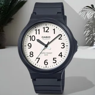 【CASIO 卡西歐】MW-240-7B 極簡色彩大錶面指針錶(學生考試必備 錶徑約4.36公分)