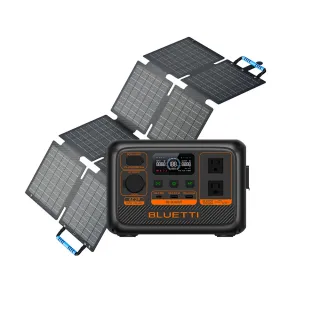 【BLUETTI】AC2P 300W 戶外移動電源+60W太陽能板套組(移動電源 戶外電池 露營 車宿 行動電源 UPS)