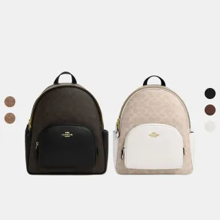 【COACH】蔻馳官方直營 COURT 經典Logo後背包 雙肩包-多色任選(CZ176/CZ771)