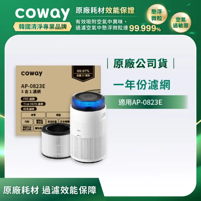 【Coway】一年份濾網 適用AP-0823E