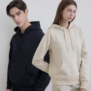 【GIORDANO 佐丹奴】男女裝加絨連帽針織上衣束口褲(多色任選)