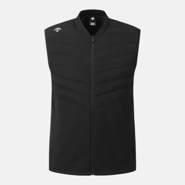 【DESCENTE】羽絨背心 男 保暖 ACTION RUN HYBRID VEST 黑 SQ323RDV91-BLK0