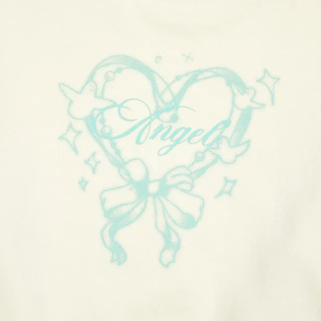 【Mark Gonzales】女裝 蝴蝶結大學T-米白色