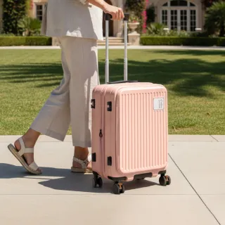 【American Explorer】20吋 前開式 避震輪 防爆/防盜拉鍊 上掀式 行李箱 CF8 登機箱 旅行箱(聖誕交換禮物)