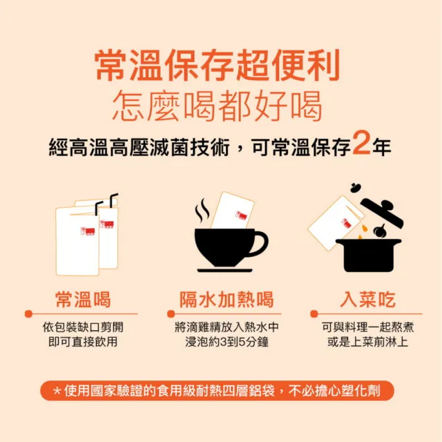 【享食尚】常溫滴雞精禮盒15入/60ml_官方直營(藍心湄代言/100%無添加/產銷履歷)