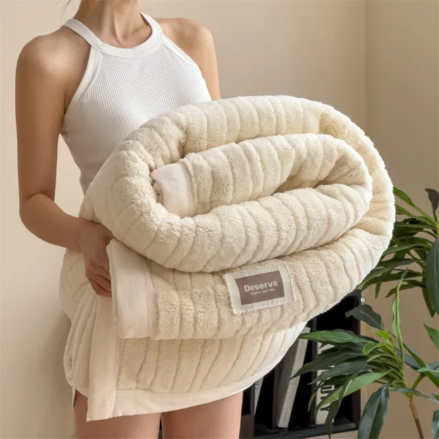 【Sleep Club】買一送一 雙面加厚雲熙絨毯 雙人被150x200cm(棉被 冬被 四季被 毛毯 法蘭絨毯 沙發毯)