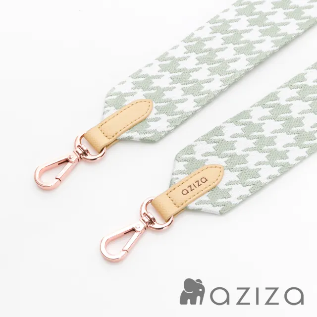 【aziza】千鳥格寬版造型背帶(綠)