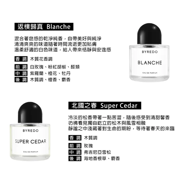 【BYREDO】淡香精 100ml (返樸歸真/北國之春/無人之境)