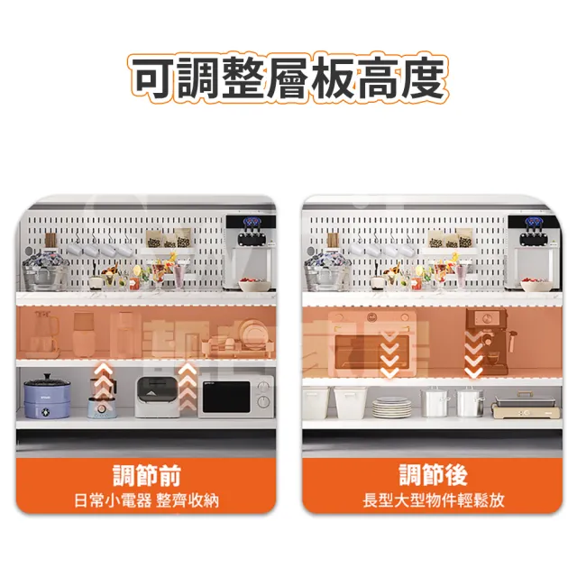 【靚白家居】岩板台面六層電器櫃 120公分 推拉門(餐櫃 餐廚櫃 電器櫃 置物架 廚房電器架 中島)