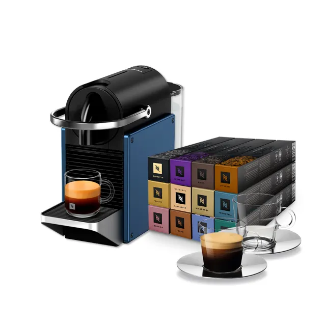 【Nespresso】膠囊咖啡機 Pixie_多色任選  送禮 入厝 全自動咖啡機(探索禮盒120顆迎新會員組)