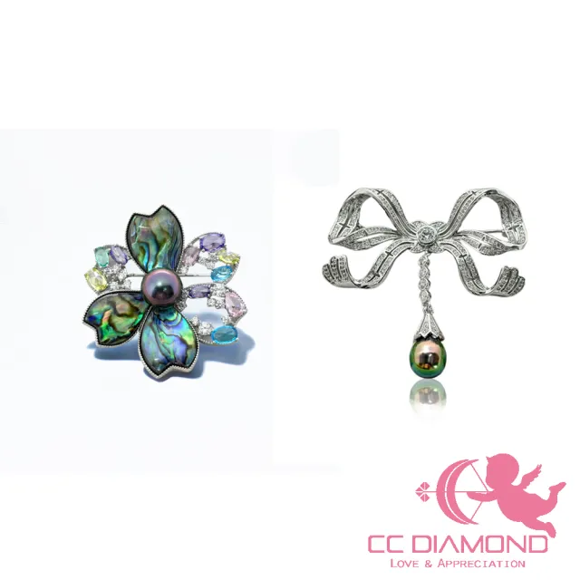 【CC Diamond】南洋大溪地黑珍珠 胸針 2選1(9.6mm)