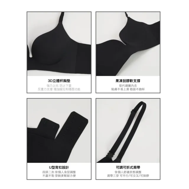 【24HRS】2件組-美胸款視覺引爆 無感集中內衣(聚攏無鋼圈內衣 爆乳 集中 背扣式)