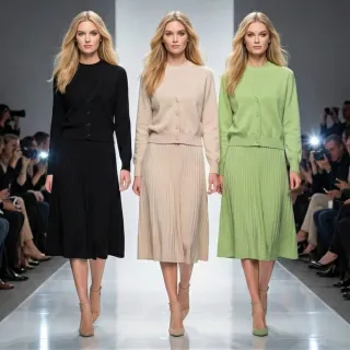 【巴黎精品】現貨+預購 針織套裝長袖裙裝(針織開衫毛衣連身裙女裝5色w1ae4)