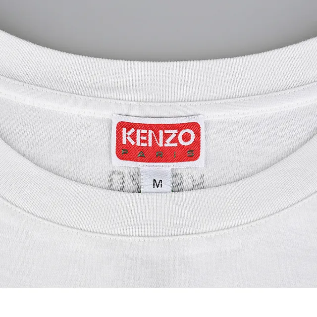 【KENZO】KENZO HAPPY TIGER虎頭圖樣LOGO棉質短袖T恤(女款/白)