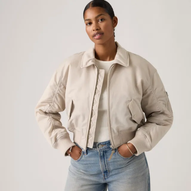 【LEVIS】短版 休閒外套 女生上衣 熱賣單品 005AQ-0002