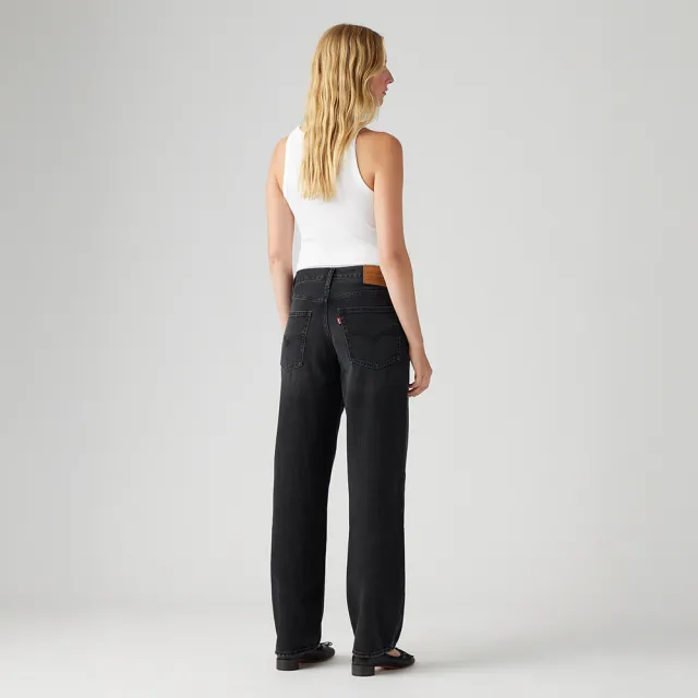 【LEVIS】Baggy Dad 錐形 寬鬆 牛仔褲 黑色牛仔褲 女生牛仔褲 熱賣單品 A3494-0056