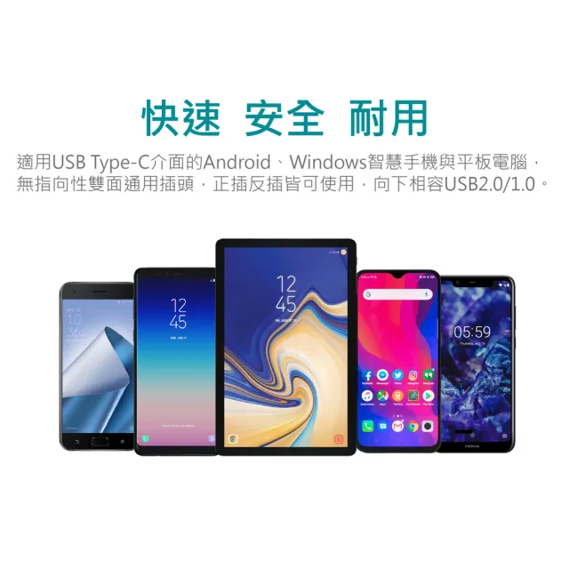 【PX 大通】2入組3年保固type c充電線 手機線 傳輸線USB 手機 筆電 蘋果 充電頭(UAC3-1B 1G 1W)