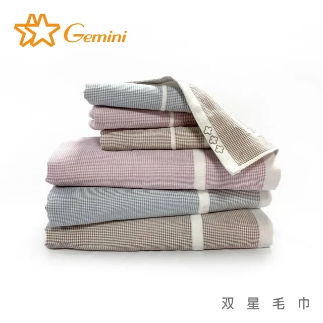 【Gemini 雙星】官方直營 100%純棉 無捻紗風車毛巾(毛巾超值2入組)