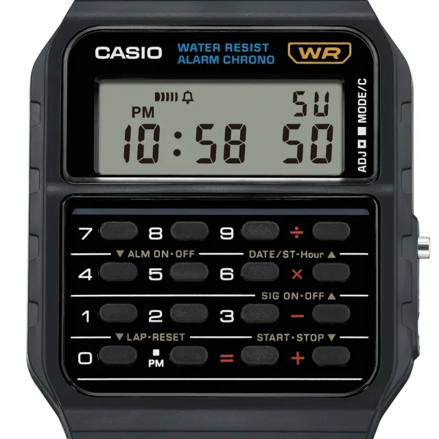 【CASIO 卡西歐】計算機功能電子錶(CA-53W-1)