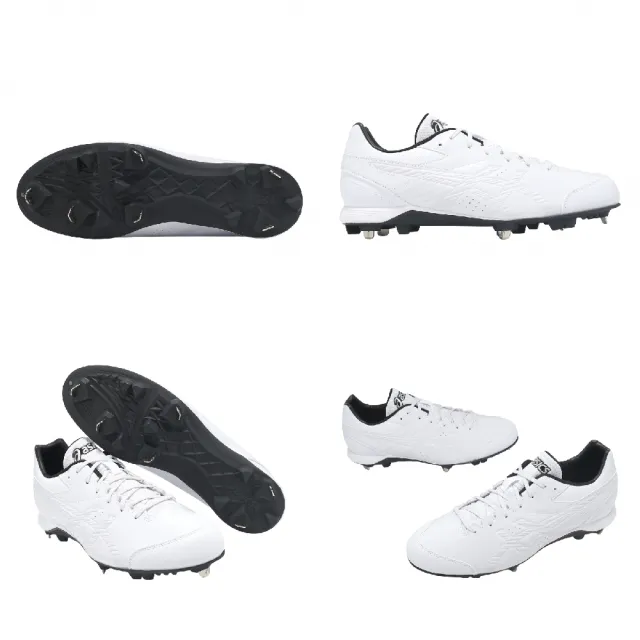 【asics 亞瑟士】棒球鞋 Neorevive 4 WHT 2E 寬楦 男鞋 白 釘鞋 壘球鞋 亞瑟士(1123A039110)
