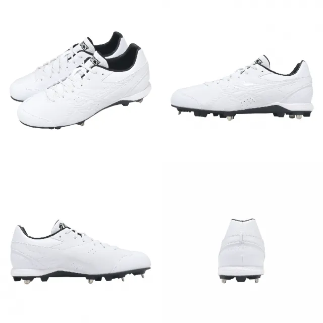 【asics 亞瑟士】棒球鞋 Neorevive 4 WHT 2E 寬楦 男鞋 白 釘鞋 壘球鞋 亞瑟士(1123A039110)