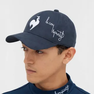 【LE COQ SPORTIF 公雞】高爾夫系列.男款深藍色HEAT NAVI技術時尚舒適帽子 QGW0J109
